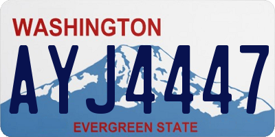 WA license plate AYJ4447