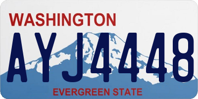 WA license plate AYJ4448