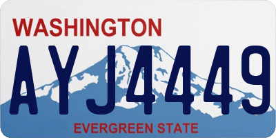 WA license plate AYJ4449