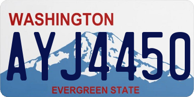 WA license plate AYJ4450