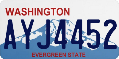 WA license plate AYJ4452