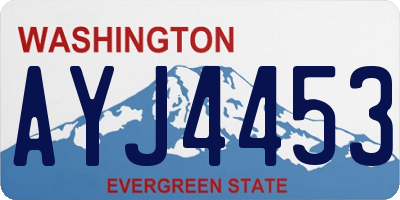WA license plate AYJ4453