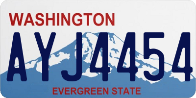 WA license plate AYJ4454