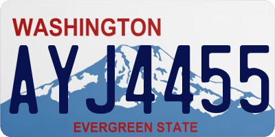 WA license plate AYJ4455
