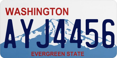 WA license plate AYJ4456