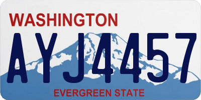 WA license plate AYJ4457