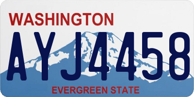 WA license plate AYJ4458