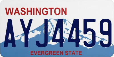 WA license plate AYJ4459