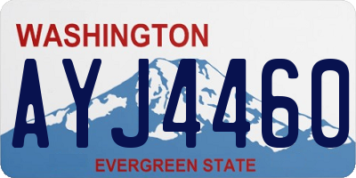 WA license plate AYJ4460
