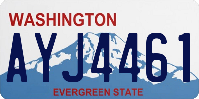 WA license plate AYJ4461