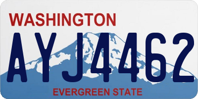 WA license plate AYJ4462