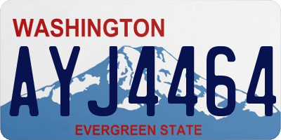 WA license plate AYJ4464