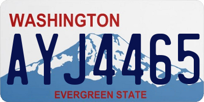 WA license plate AYJ4465