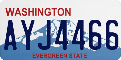 WA license plate AYJ4466