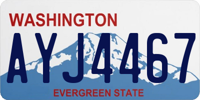 WA license plate AYJ4467
