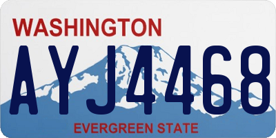 WA license plate AYJ4468