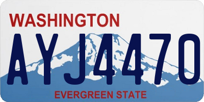 WA license plate AYJ4470