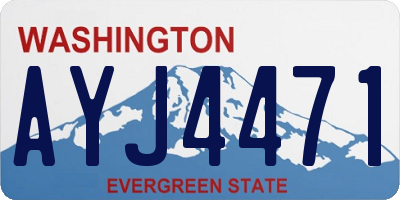 WA license plate AYJ4471