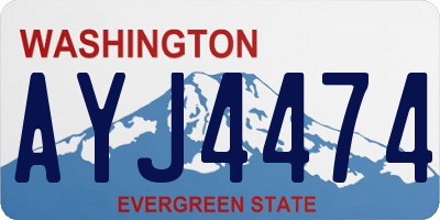 WA license plate AYJ4474
