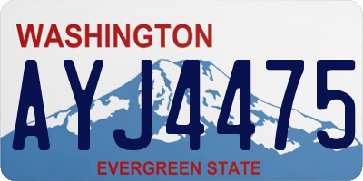 WA license plate AYJ4475