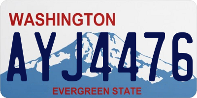WA license plate AYJ4476