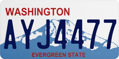 WA license plate AYJ4477