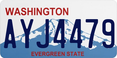 WA license plate AYJ4479