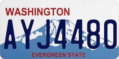WA license plate AYJ4480