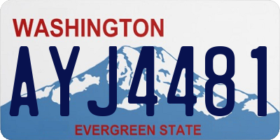 WA license plate AYJ4481