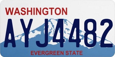 WA license plate AYJ4482