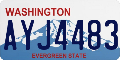 WA license plate AYJ4483