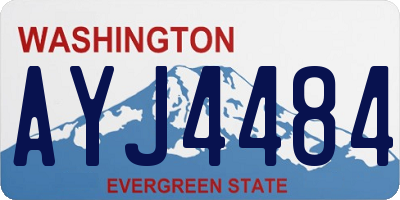 WA license plate AYJ4484
