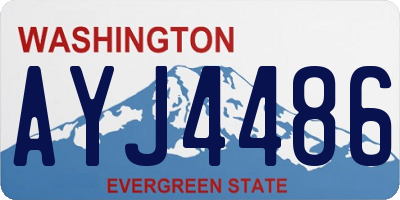 WA license plate AYJ4486