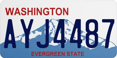 WA license plate AYJ4487