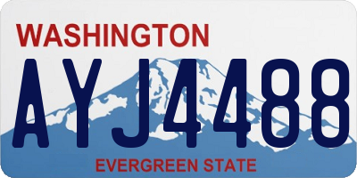 WA license plate AYJ4488