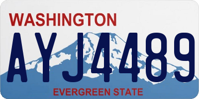 WA license plate AYJ4489