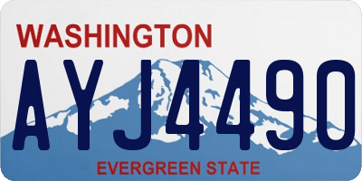 WA license plate AYJ4490