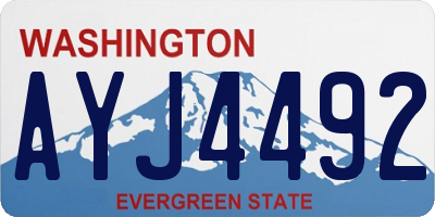 WA license plate AYJ4492