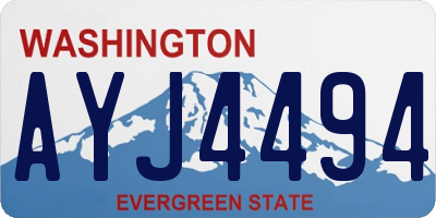 WA license plate AYJ4494