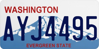 WA license plate AYJ4495