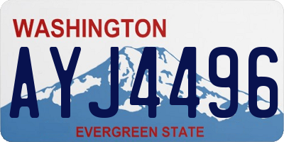 WA license plate AYJ4496