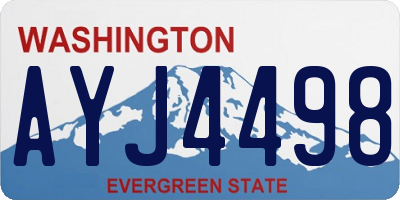 WA license plate AYJ4498