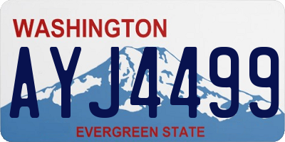 WA license plate AYJ4499