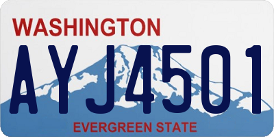 WA license plate AYJ4501