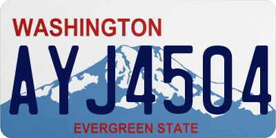 WA license plate AYJ4504