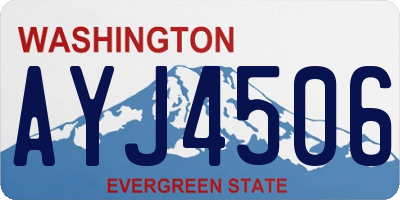 WA license plate AYJ4506