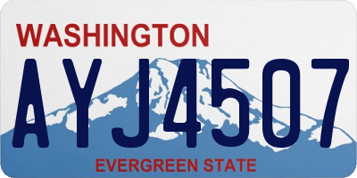 WA license plate AYJ4507