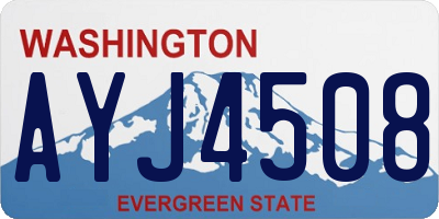 WA license plate AYJ4508