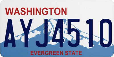 WA license plate AYJ4510