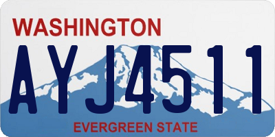WA license plate AYJ4511